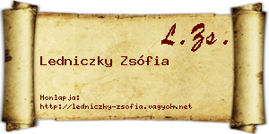 Ledniczky Zsófia névjegykártya