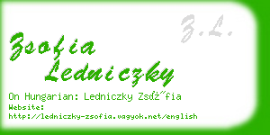 zsofia ledniczky business card